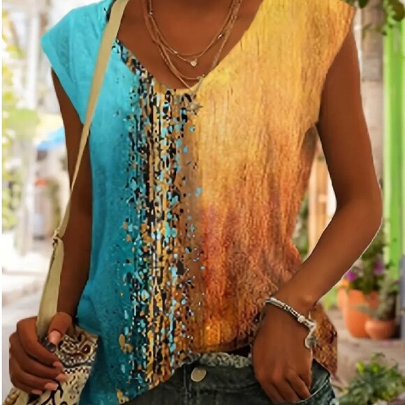 Women's Large Casual Stretch Tank Top ~ New Without Tags - Picture 3 of 5